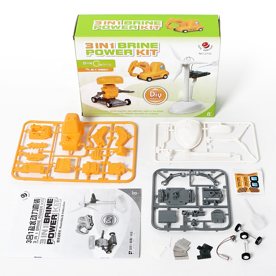 3 in 1 Saltwater Powered Kit box with contents