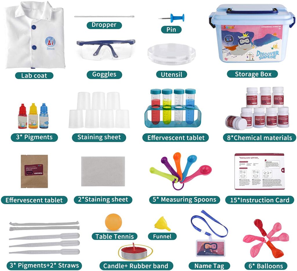 Discover Science Costume Kit with Lab Gown science kit contents