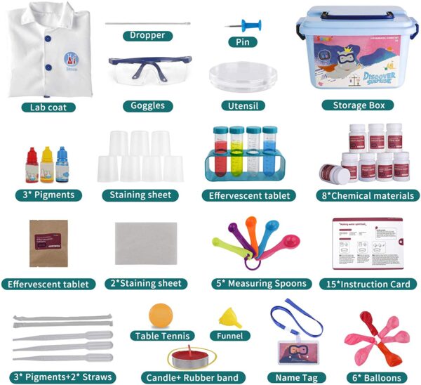 Discover Science Costume Kit with Lab Gown science kit contents